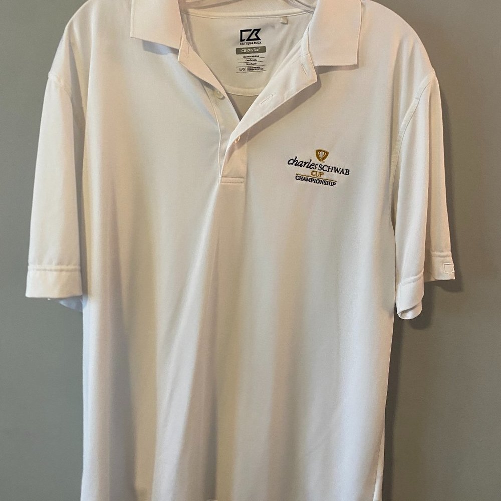 Charles Schwab Cup Championship White Men's Golf Polo - Large (L)